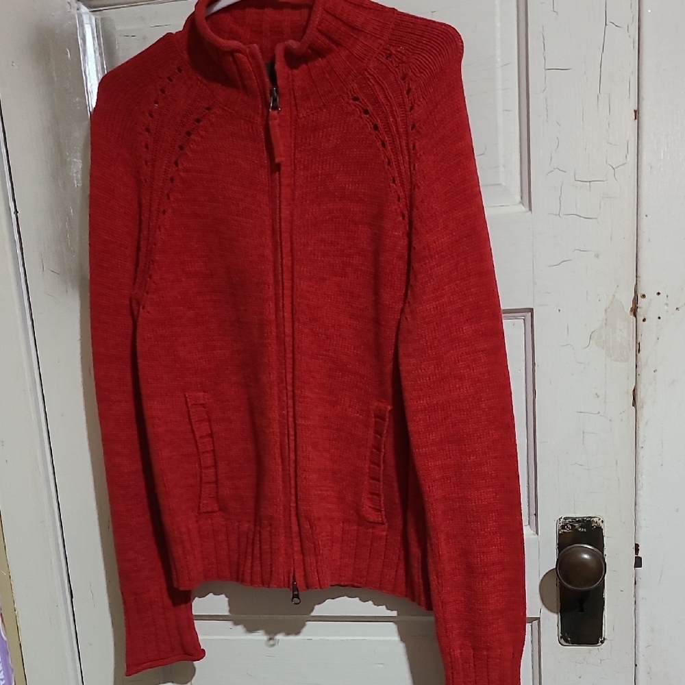 Eddie Bauer Red Women's Zip Cardigan